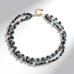 Collana in argento con Perla Nera di Acqua Dolce