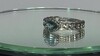 Anillo en plata con Fluorita azul petróleo