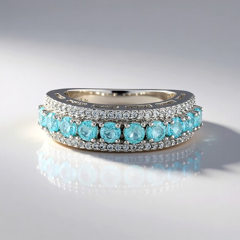 Anello in argento con Apatite Blu
