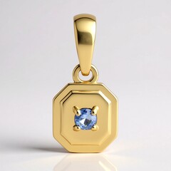 Pendentif en or et Bénitoïte