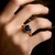 Anello in argento con Topazio Blu Londra