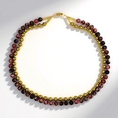 Collana in argento con Rodonite