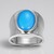 Bague en argent et Agate bleue