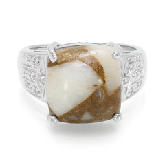 Bague en argent et Quartz Dinosaure