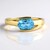 Bague en argent et Topaze bleu Suisse