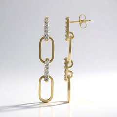 Orecchini in oro con Diamante I1 (H) (de Melo Gold)
