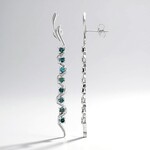 Orecchini in argento con Diamante Fancy