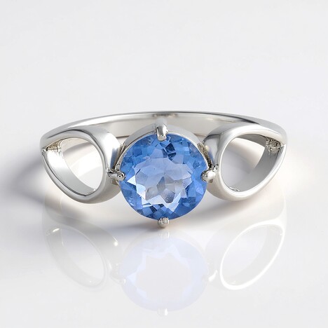 Anello in argento con Fluorite Cangiante