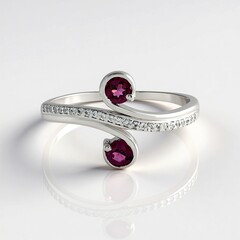 Anello in argento con Granato Magenta