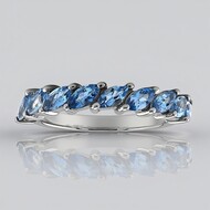 Anillo en plata con Aguamarina de Ofiki