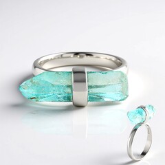 Anello in argento con Quarzo Blu Cielo