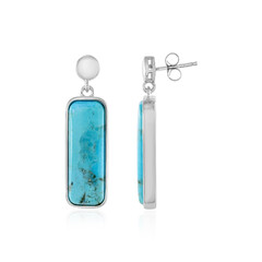 Kingman Blue Mojave Turquoise Silver Earrings (Faszination Türkis)