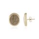 Boucles d'oreilles en or et Diamant champagne I2 (de Melo)