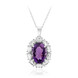 Amethyst-Silberhalskette