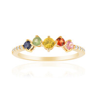 Bague en argent et Saphir jaune