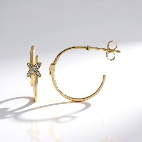 Orecchini in oro con Diamante I2 (H) (de Melo Gold)