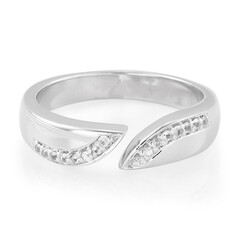 Weißer Saphir-Silberring