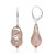 Peach Freshwater Pearl Silver Earrings