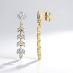 Orecchini in argento con Diamante I2 (J)