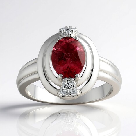 Anello in argento con Tormalina Rosa Brasiliana (Remy Rotenier)