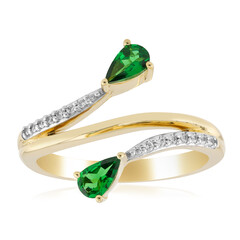AAA-Kenianischer Tsavorit-Goldring