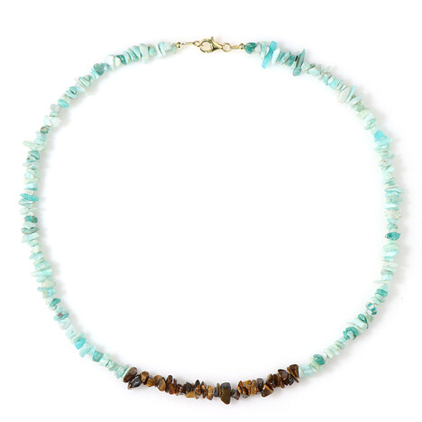 Edelstein-Silberhalskette