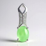 Ciondolo in argento con Crisoprasio Imperiale