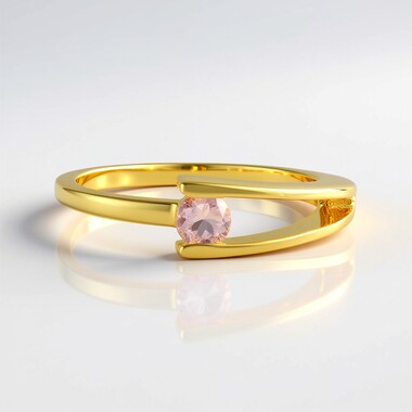 Zilveren ring met een Nigeriaanse roze toermalijn