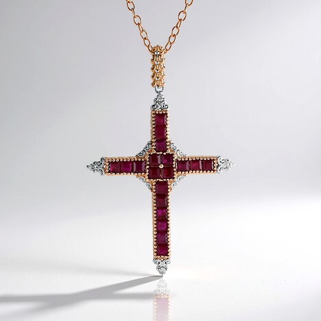 Ciondolo in argento con Rubino della Birmania (Gems en Vogue)