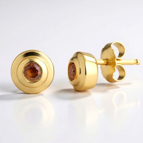 Orecchini in argento con Diamante Rosso I2