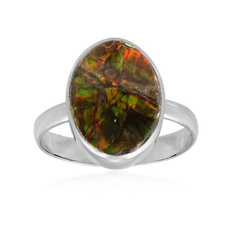 Anello in argento con Ammolite