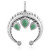 Pendentif en argent et Turquoise verte (Desert Chic)