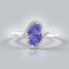 Anello in argento con Tanzanite