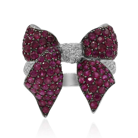 Gouden ring met Birmese Robijnen (Estée Collection)