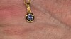 Zilveren hanger met een Blauwe Ceylon saffier