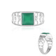 Grüner Onyx-Silberring (de Melo)