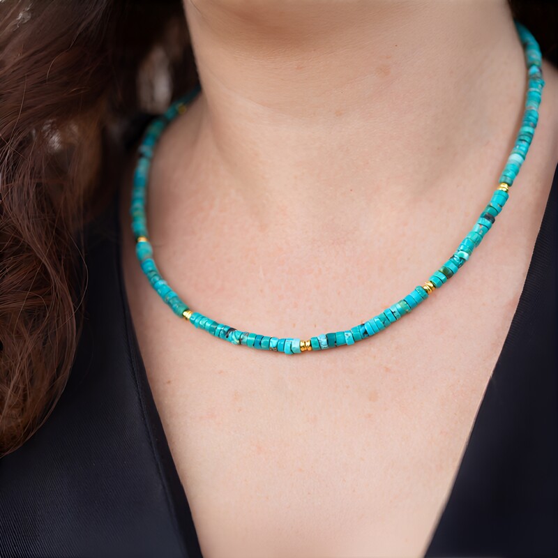 Collier en argent et Turquoise