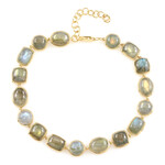 Golden maniry labradorite Silver Bracelet (KM by Juwelo)
