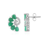 Socoto Emerald Silver Earrings