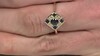 Gouden ring met een Blauwe Ceylon saffier