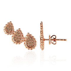 Pendientes en oro con Diamante rosa de Francia de Argyle SI1