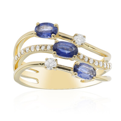 Gouden ring met Blauwe Ceylon saffieren (CIRARI)
