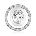 Weißer Topas-Silberanhänger (MONOSONO COLLECTION)