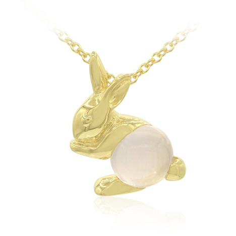 Collar en plata con Cuarzo rosa