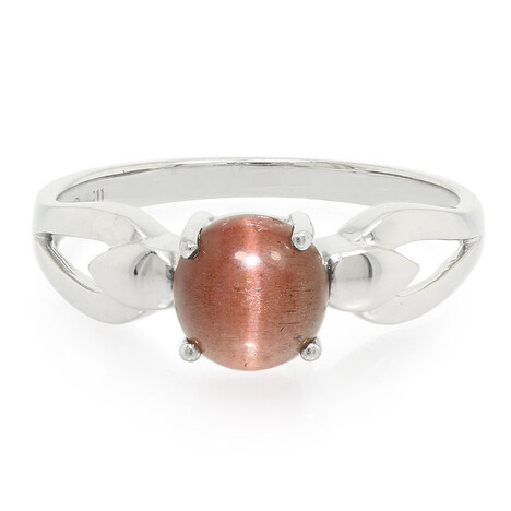 Zilveren ring met een kattenoog-scapoliet