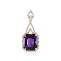Sambia-Amethyst-Goldanhänger (de Melo)