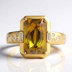 Anello in oro con Sfalerite