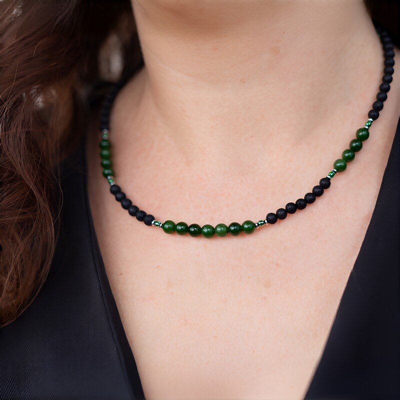 Collier en argent et Jade du Canada