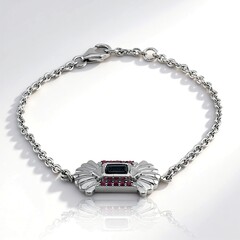 Bracciale in argento con Topazio Blu Londra