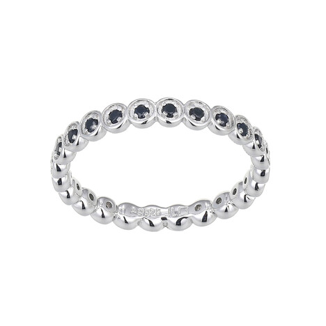 Anello in argento con Zaffiro Nero